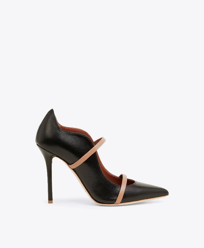 Maureen Pump 100 - Black Nude Leather Stiletto Pump