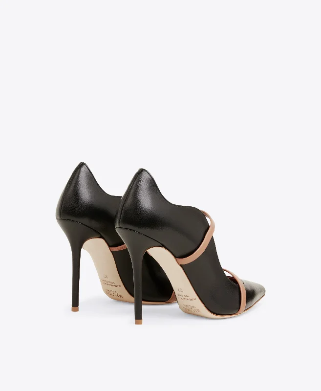 Maureen Pump 100 - Black Nude Leather Stiletto Pump