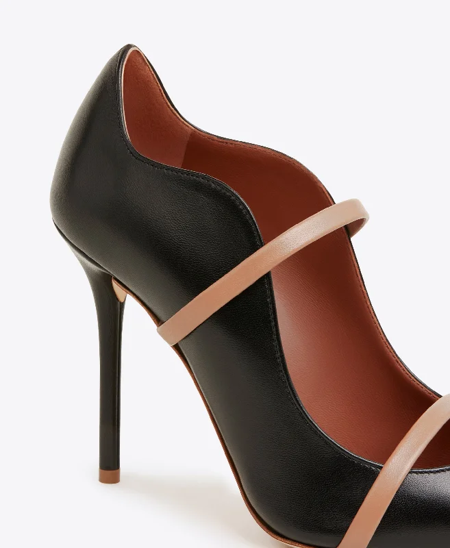 Maureen Pump 100 - Black Nude Leather Stiletto Pump