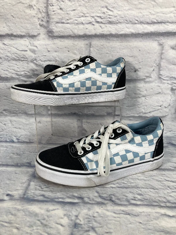 Shoes Sneakers By Vans In Black & Blue, Size: 7