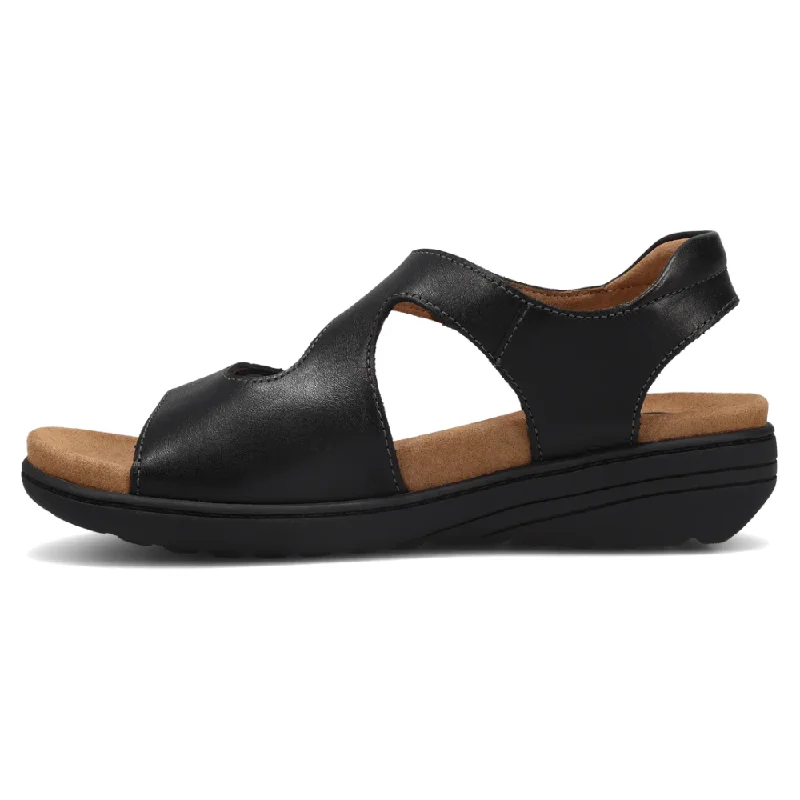 Taos Serene Black Leather Sandal (Women's)