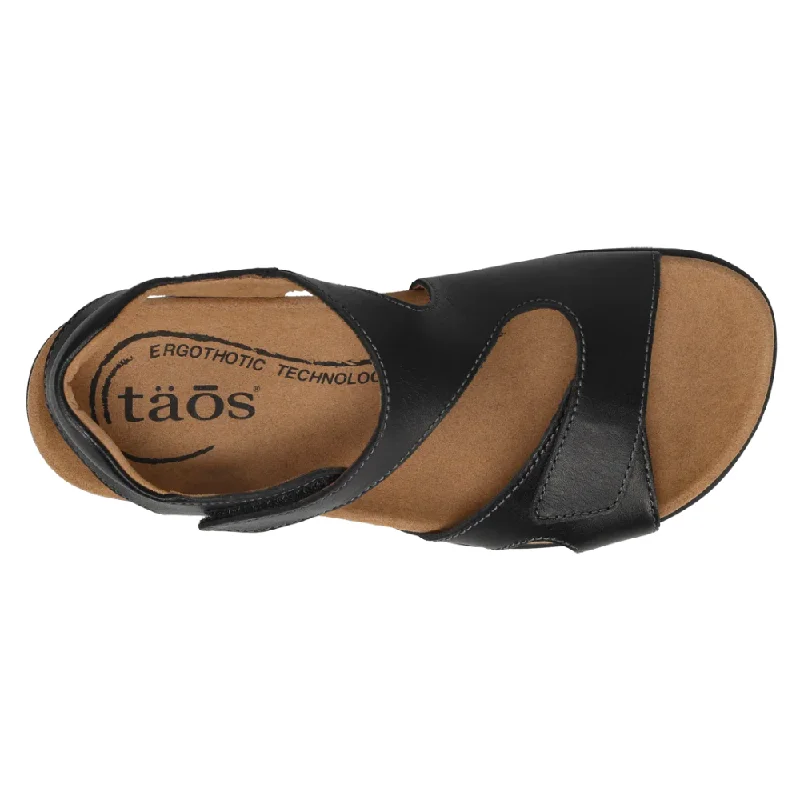 Taos Serene Black Leather Sandal (Women's)