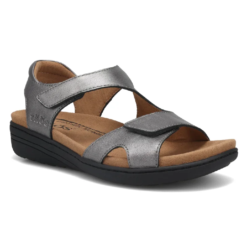 Taos Serene Pewter Leather Sandal (Women's)