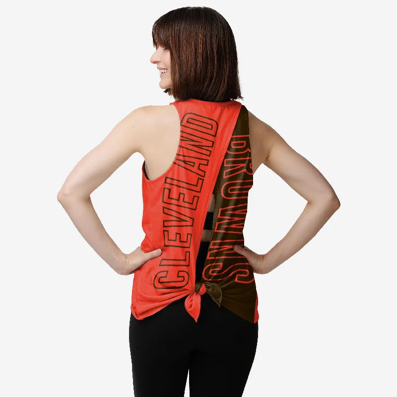 Cleveland Browns Womens Tie-Breaker Sleeveless Top