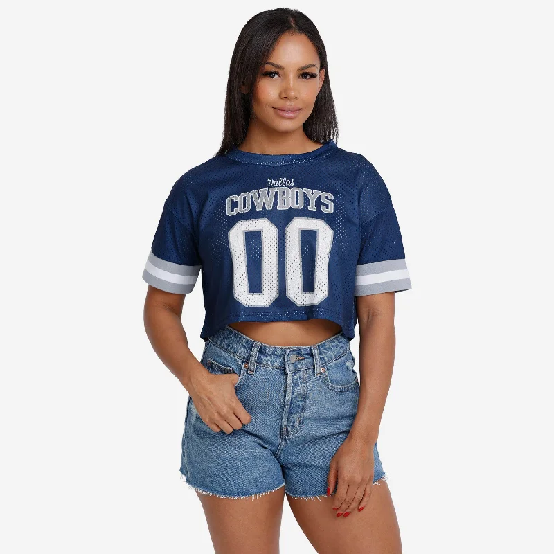 Dallas Cowboys Womens Gameday Mesh Crop Top