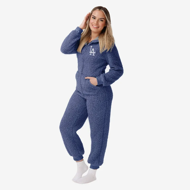 Los Angeles Dodgers Womens Sherpa One Piece Pajamas