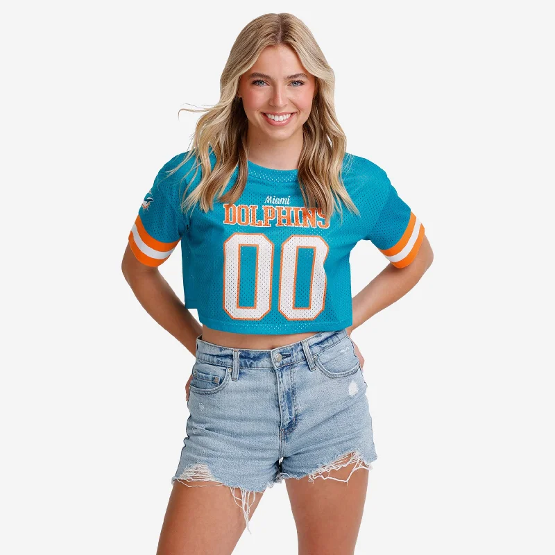 Miami Dolphins Womens Gameday Mesh Crop Top