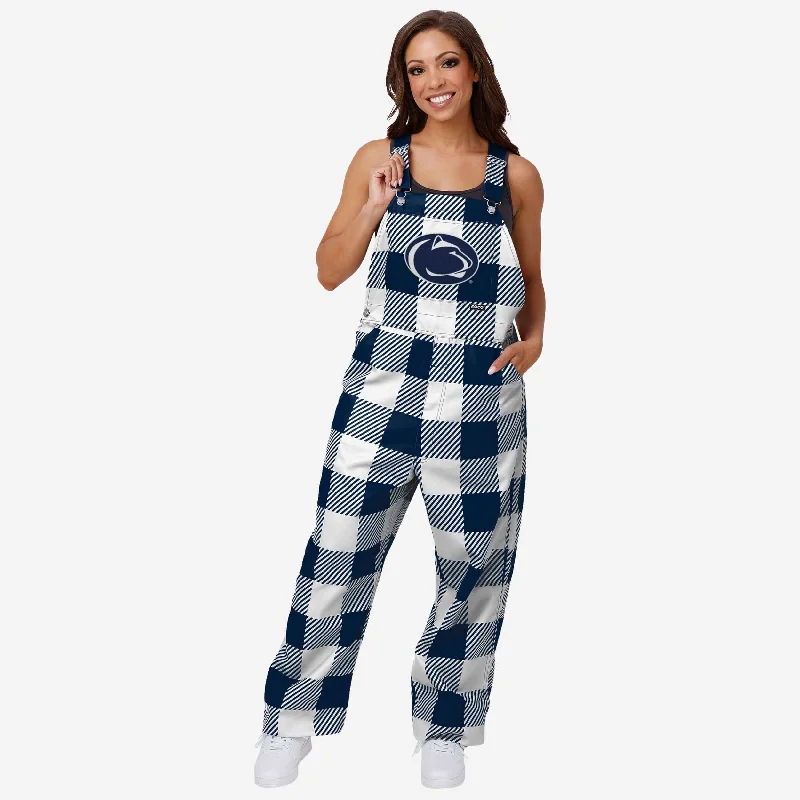 Penn State Nittany Lions Womens Plaid Bib Overalls