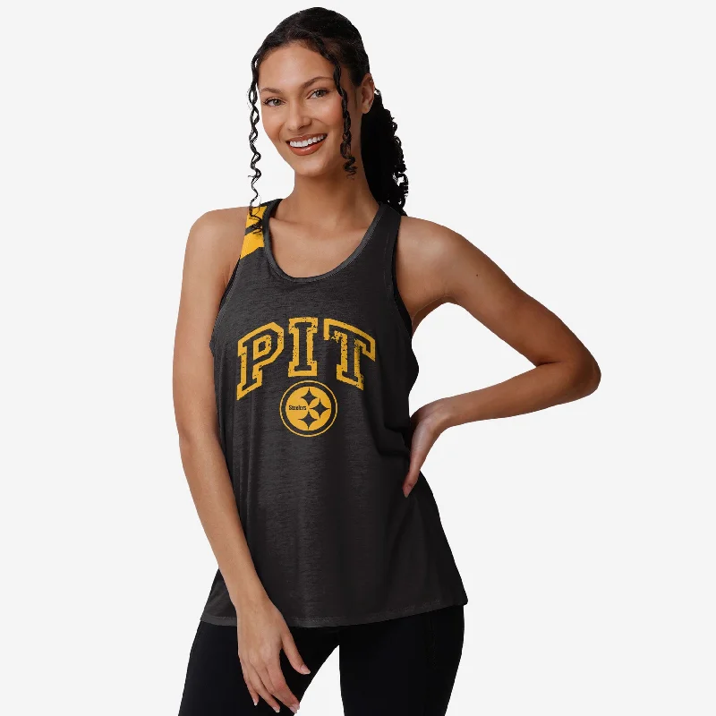 Pittsburgh Steelers Womens Team Twist Sleeveless Top