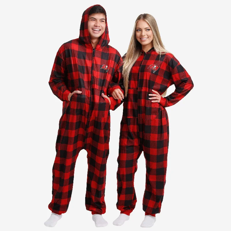 Tampa Bay Buccaneers Plaid One Piece Pajamas