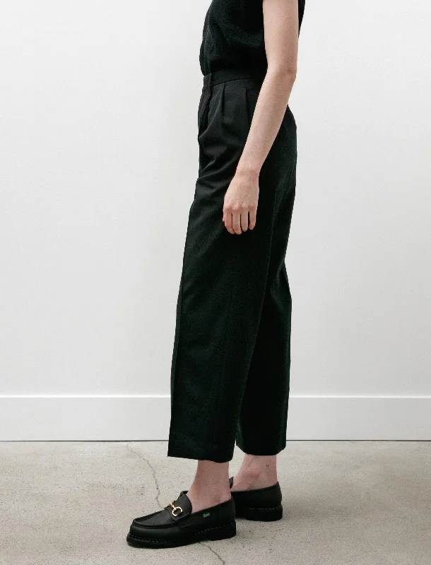 Light Wool Max Gabardine Slacks Top Black