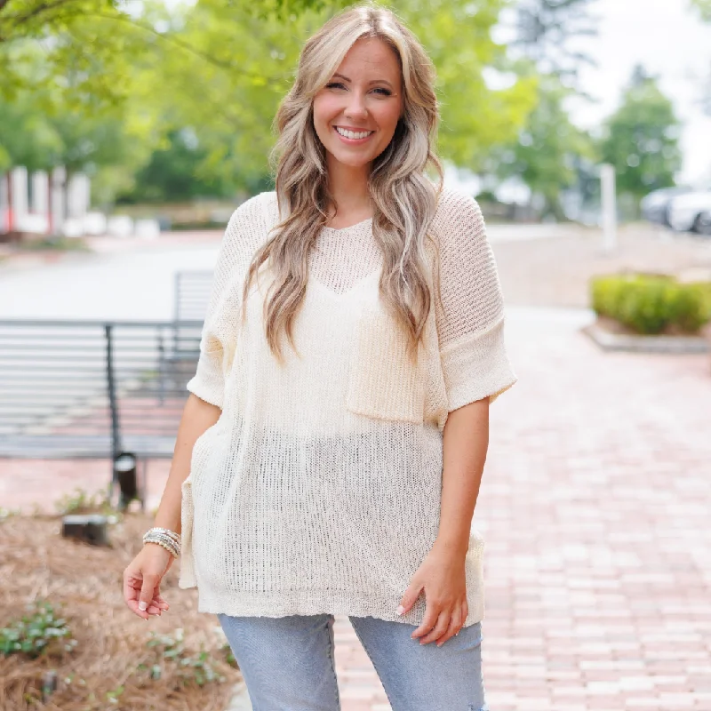 Estate Strolls Top, Beige Multi