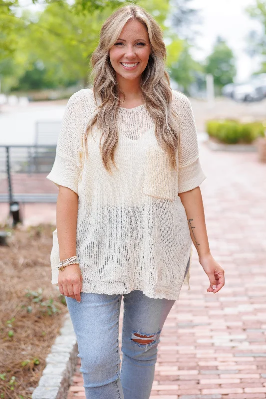 Estate Strolls Top, Beige Multi