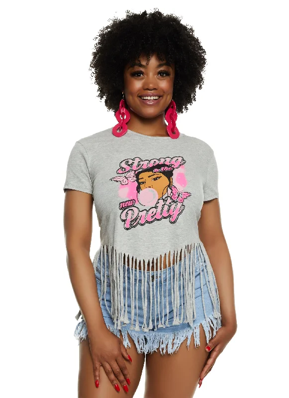 Plus Size Fringe Strong Is The New Pretty Graphic Tee