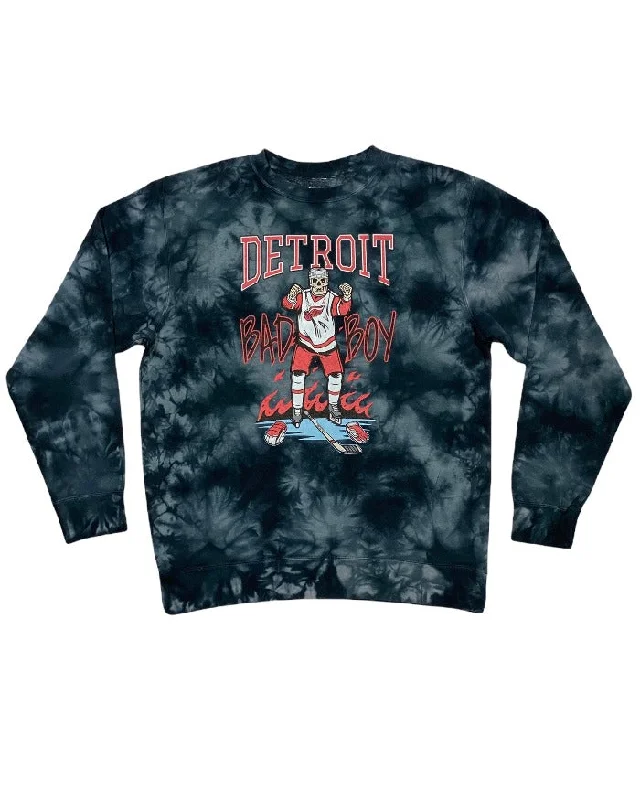 Ink Detroit Bad Boy Tie Dye Crewneck Sweatshirt - Black