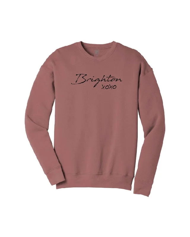 Ink Detroit Brighton XOXO Crewneck Sweatshirt - Mauve