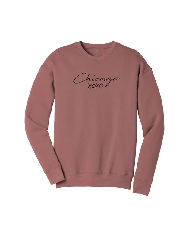 Ink Detroit Chicago XOXO Crewneck Sweatshirt - Mauve