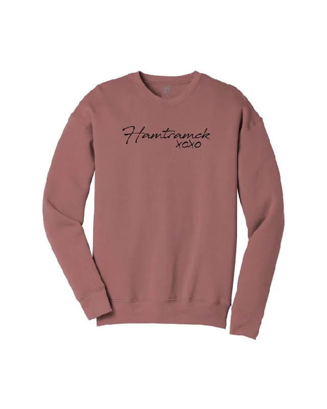 Ink Detroit Hamtramck XOXO Crewneck Sweatshirt - Mauve