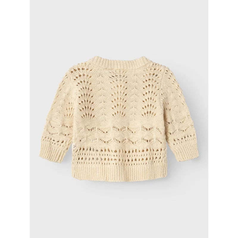 Lil'Atelier Bleached Sand Lale Knit Cardigan