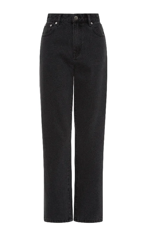 Nude Lucy Organic Straight Leg Jean Vintage Black