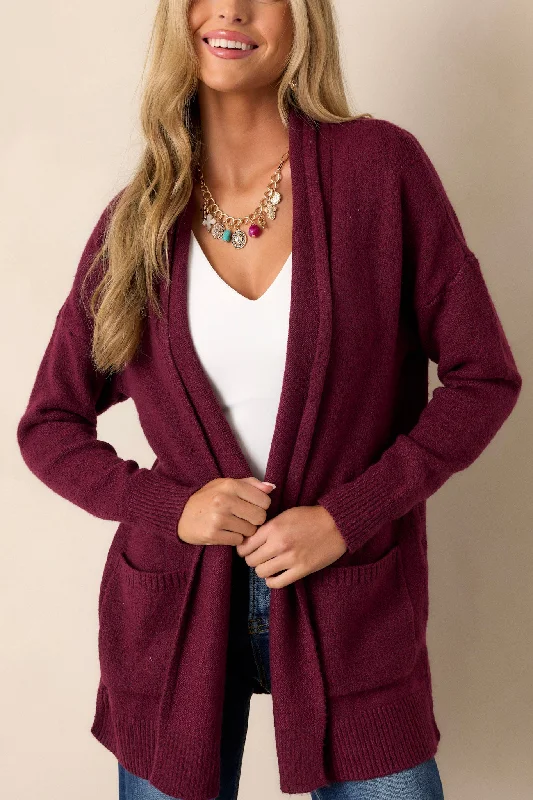 Pocketful Of Fun Times Berry Cardigan