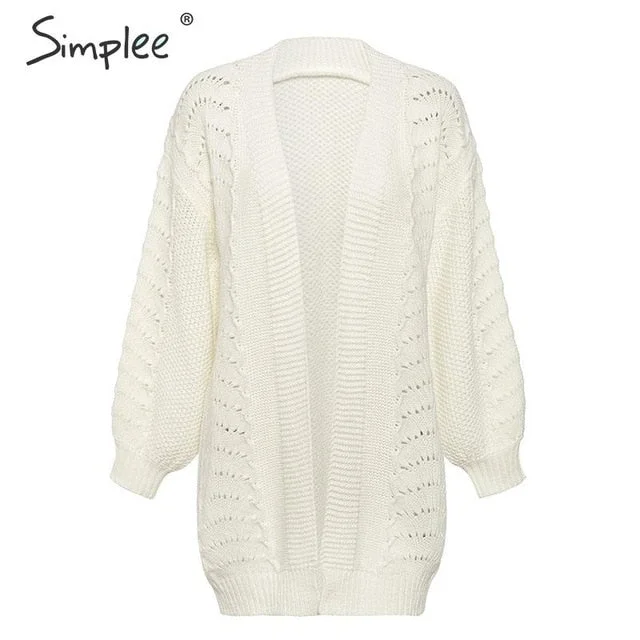 Simple Autumn women shrug knitted cardigan