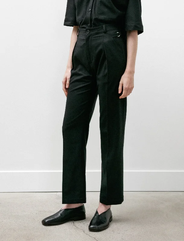 Cinch Trousers Felted Wool Cashmere Black