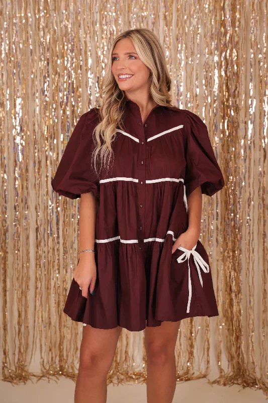 RESTOCK: When You Have It All Dress-Brown