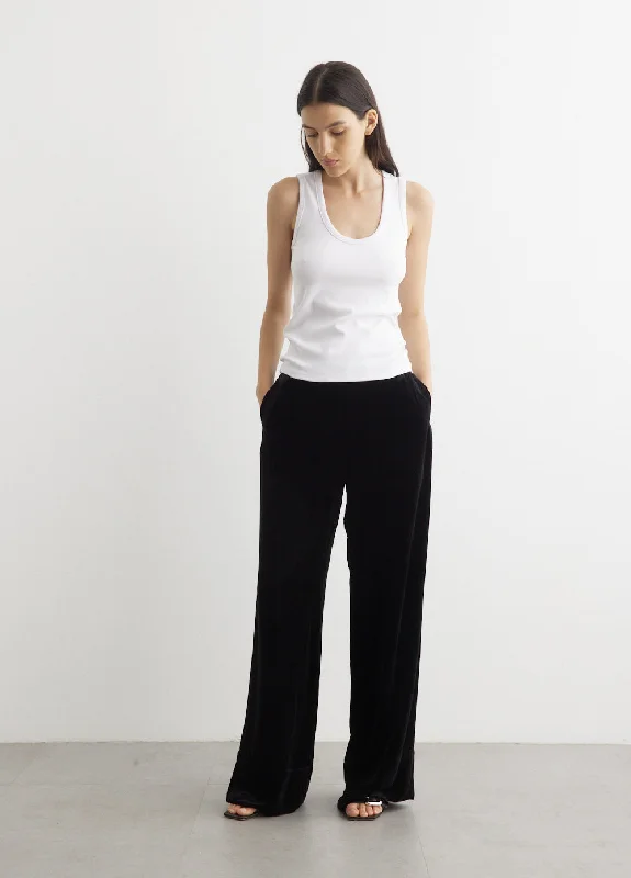 Wide Velvet Trousers