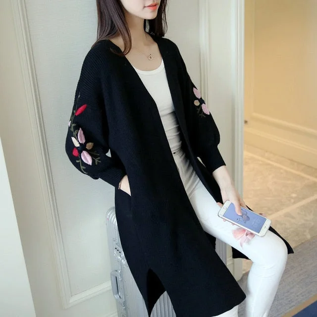 Women Long Sweater Cardigan