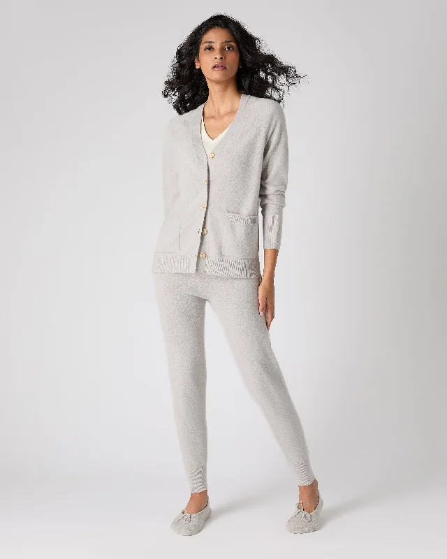 Women's Erin Oversized Cashmere Cardigan Pebble Grey