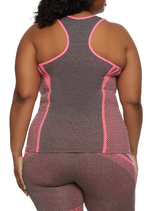 Plus Size Seamless Savage Graphic Tank Top