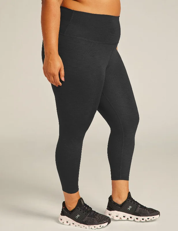 Heather Rib High Waisted Midi Legging