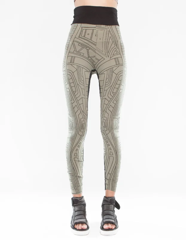 LEGGINGS STRUCTURE GREEN W