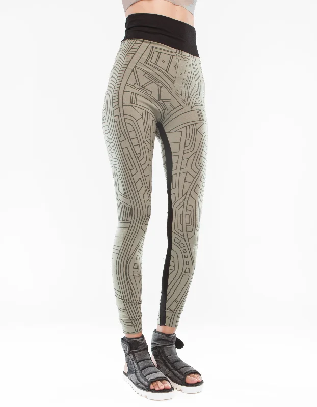 LEGGINGS STRUCTURE GREEN W