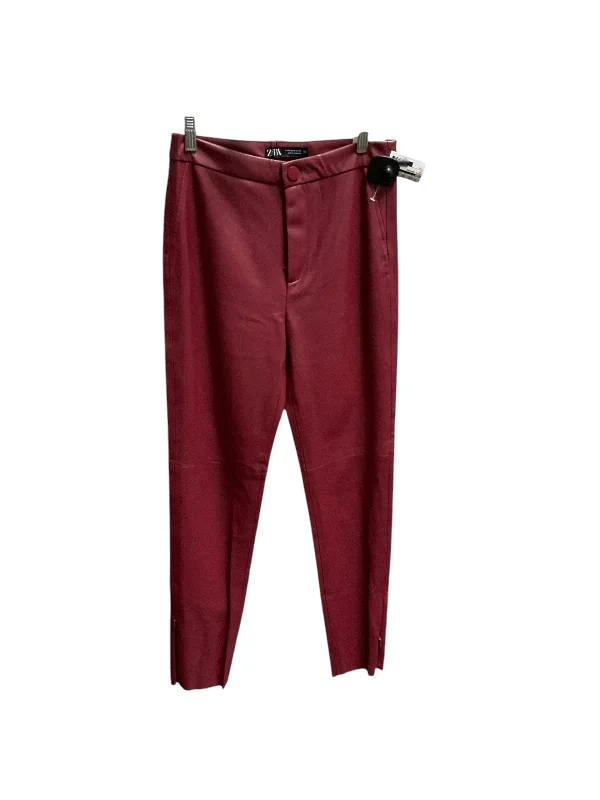 Pants Leggings By Zara In Red, Size: M