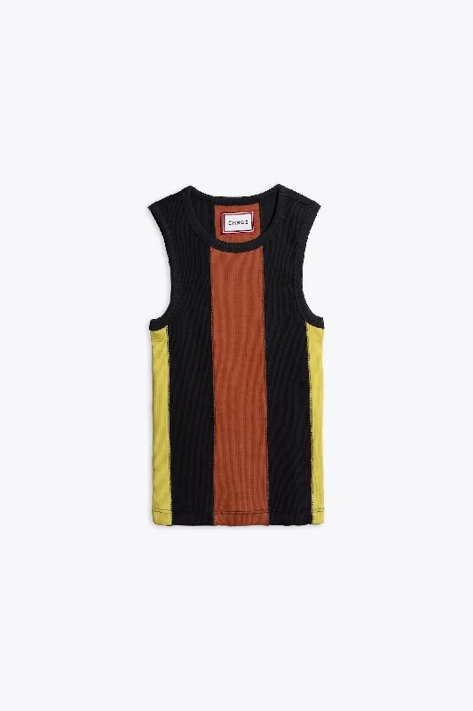 Pieced Hvy Stretch Rib Racer Tank (Urchin)