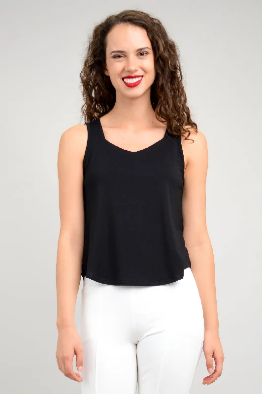 Ritzy Tank, Black, Bamboo