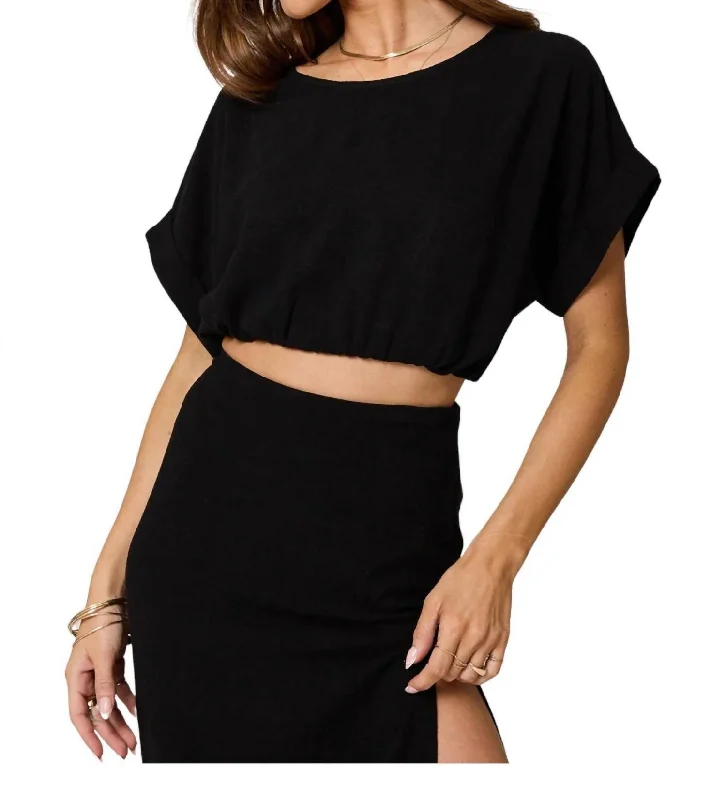 The Pacific Crop Top In Black