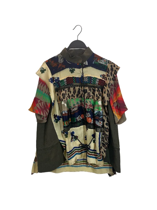 Sacai/Blouse/1/All Over Print/Polyester/MLT/DIFFERENT PATTERNS LAYERS