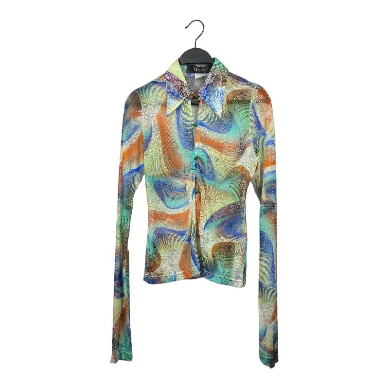 Kim Shui/LS Blouse/S/All Over Print/Nylon/MLT/