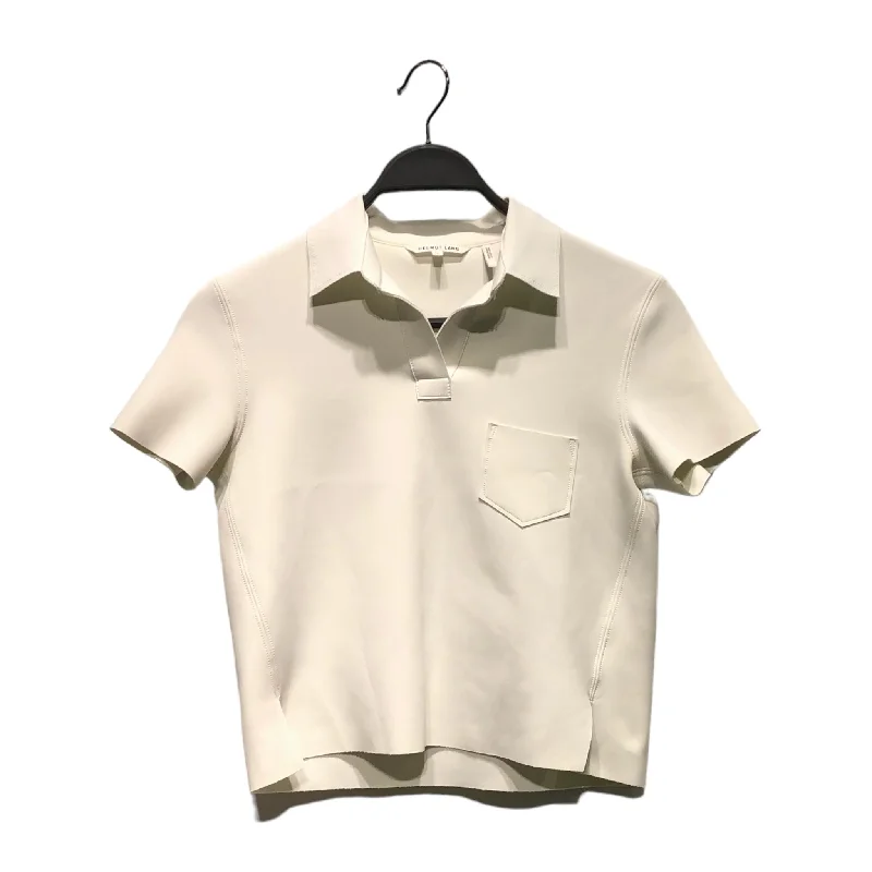 Helmut Lang/Shirt/S/Polyester/WHT/SHORT SLEEVE COLLARED POLO