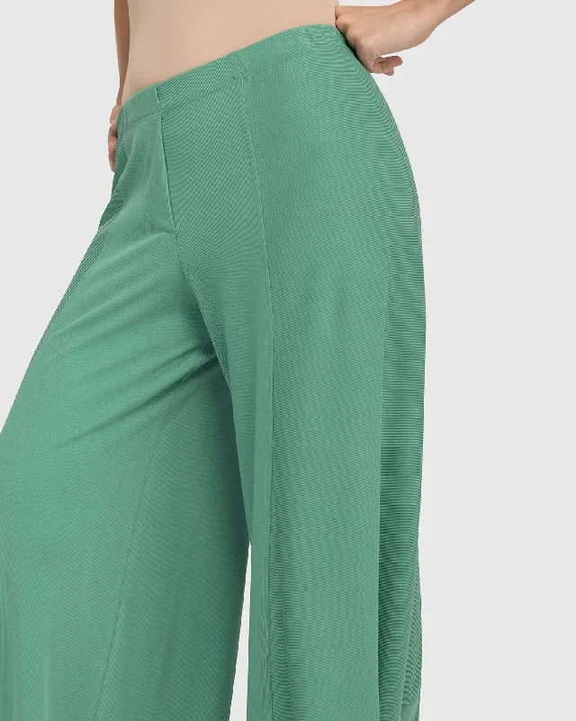 Essential Go-To Cupro Punto Pants, Seafoam