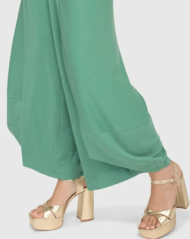 Essential Go-To Cupro Punto Pants, Seafoam