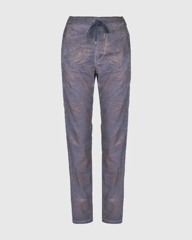 Floral Iconic Stretch Jeans, Rust/blue