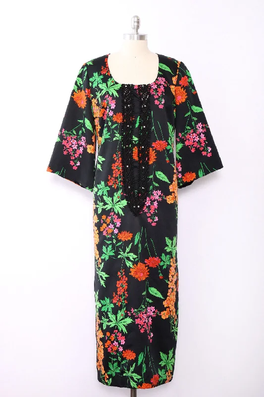 Blingy Silk Floral Caftan M/L