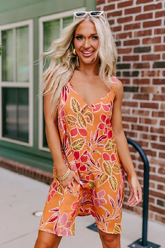 Blossom Bliss Mini Dress In Orange