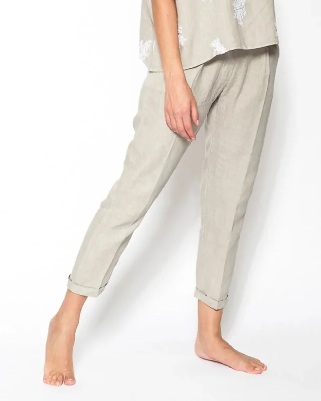 Blueberry Margherita Cropped Pants, Beige