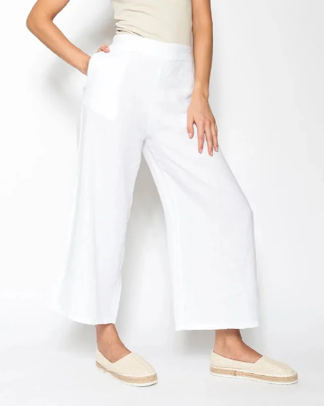 Blueberry Oceanside Relaxed Pants, White