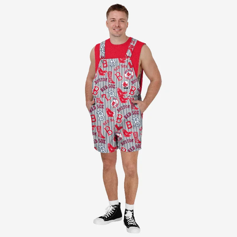 Boston Red Sox Mens Historic Print Bib Shortalls